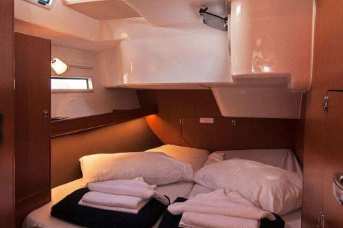Cabin on Ivana, a Bavaria Cruiser 51 sailboat at Split, Croatia