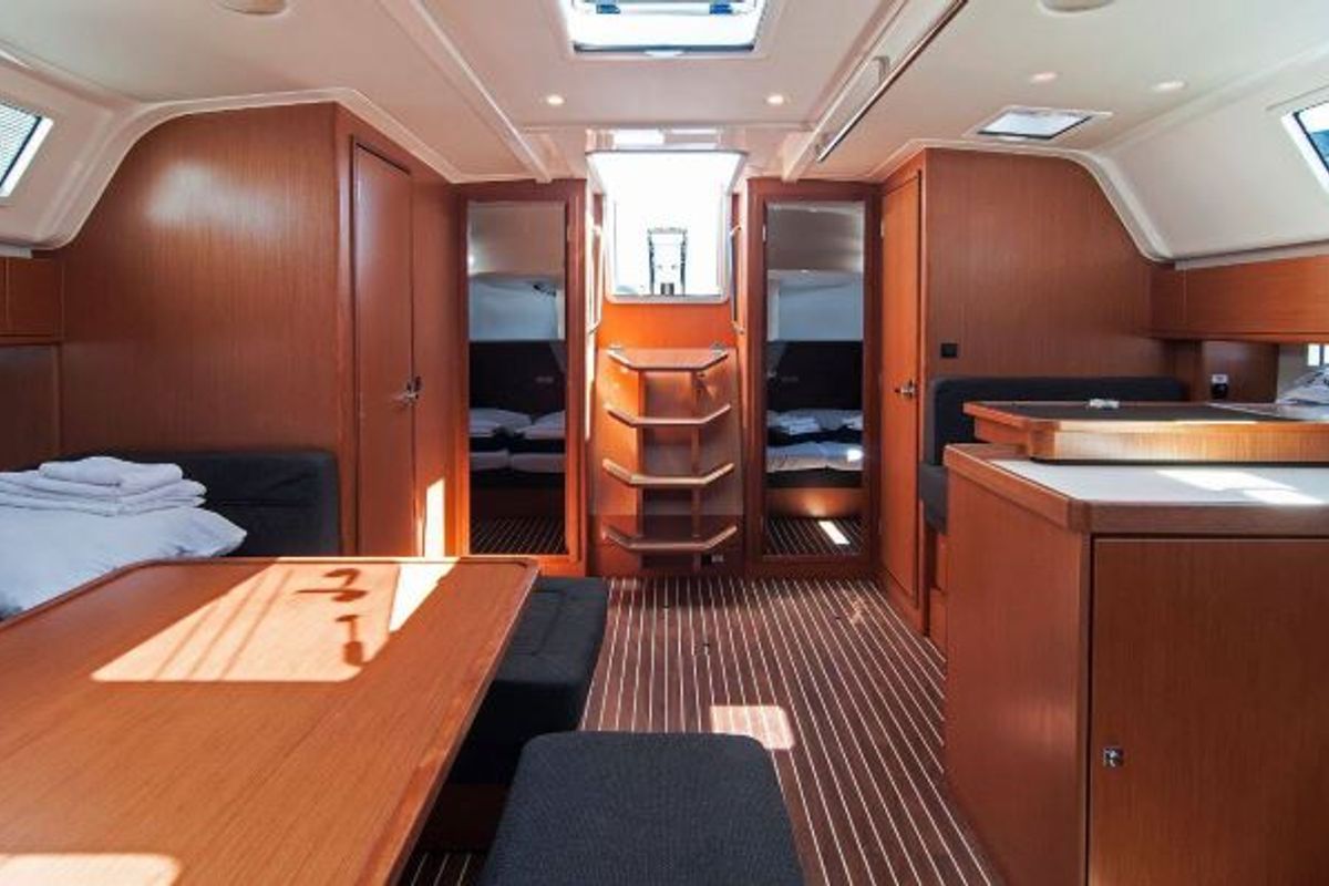 Salon of Ivana, a Bavaria Cruiser 51 sailboat at Split, Croatia