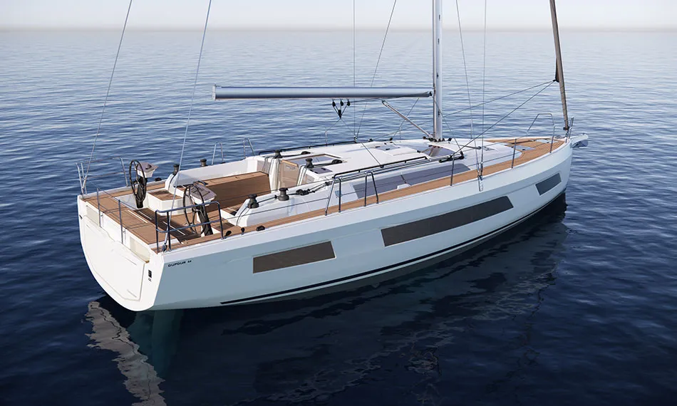 Exterior view of Bosco, a Dufour 44 sailboat at Saint-Mandrier-sur-Mer, France