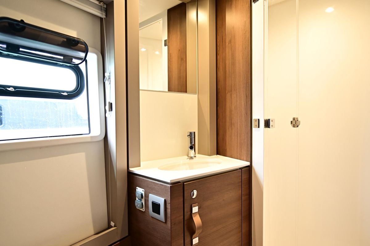 Head on Cio, a Bali 4.4 catamaran at Olbia, Italy
