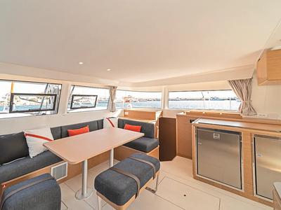 Galley of Tiramisu, a Excess 14 catamaran at Municipal Unit of Lefkada, Greece