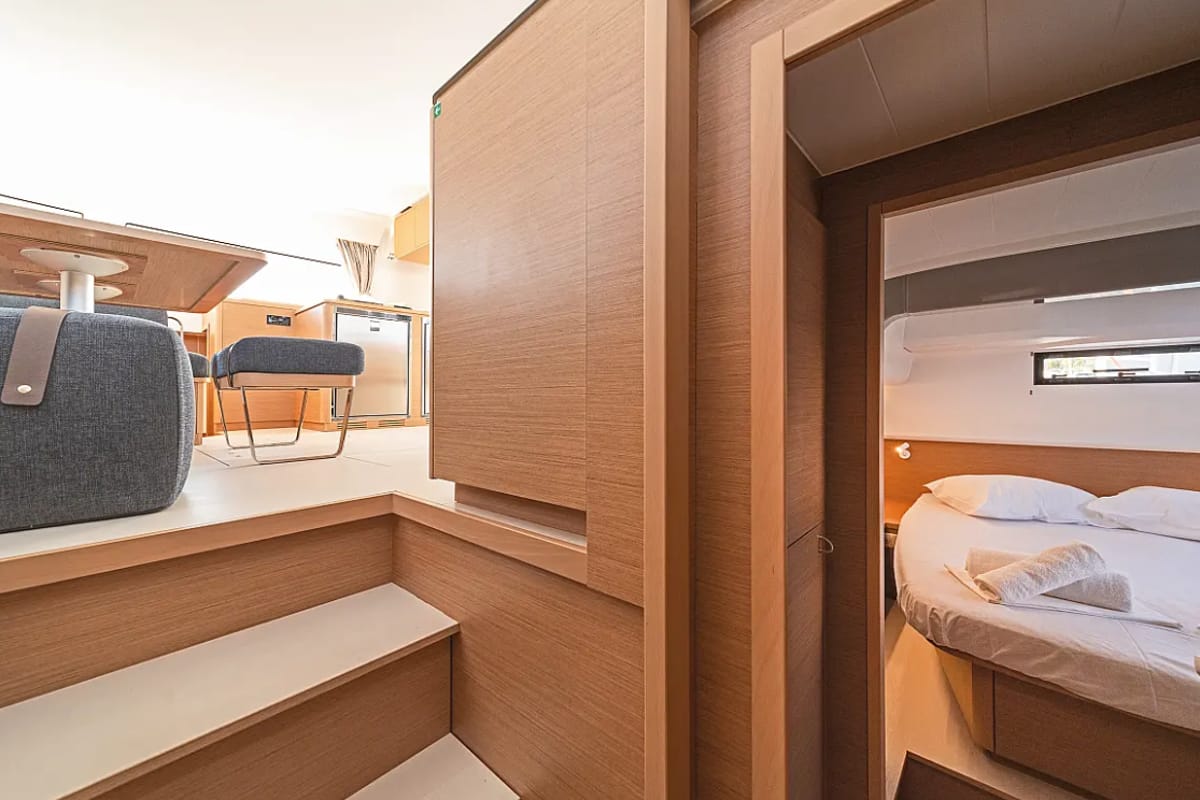 Cabin on Tiramisu, a Excess 14 catamaran at Municipal Unit of Lefkada, Greece