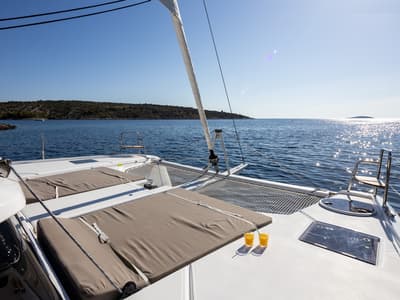 Deck of Bro, a Dufour 48 Catamaran catamaran at Primošten, Croatia