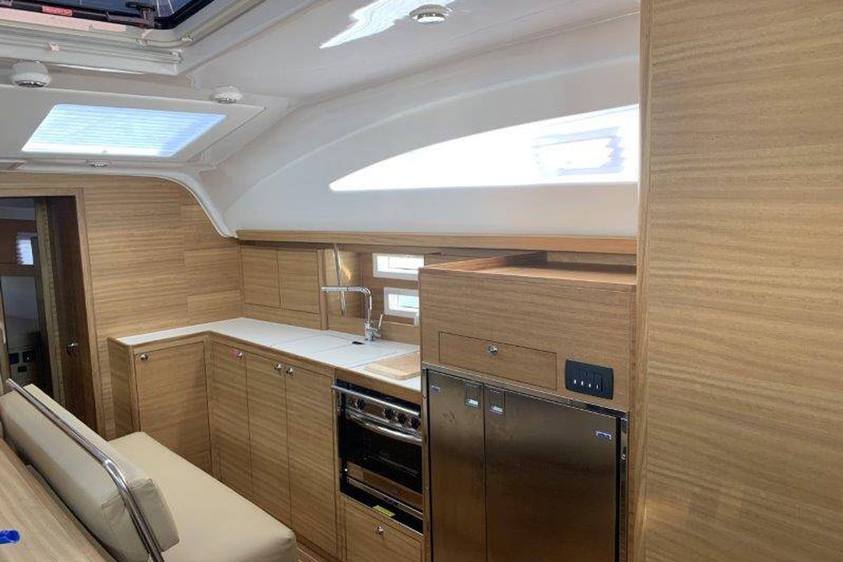 Galley of Lena, a Elan Impression 45.1 sailboat at Grad Pula, Croatia