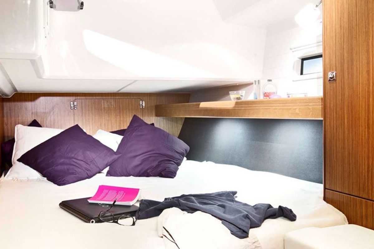 Cabin on Optima Prime, a Bavaria Cruiser 46 sailboat at Grad Kaštela, Croatia