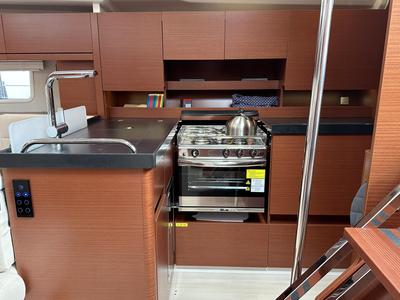 Galley of Namaka Elua, a Hanse Yachts Hanse 458 sailboat at Palma de Mallorca, Spain