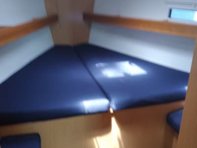 Cabin on Irene, a Bavaria 36 Cruiser sailboat at Municipal Unit of Palairos, Greece