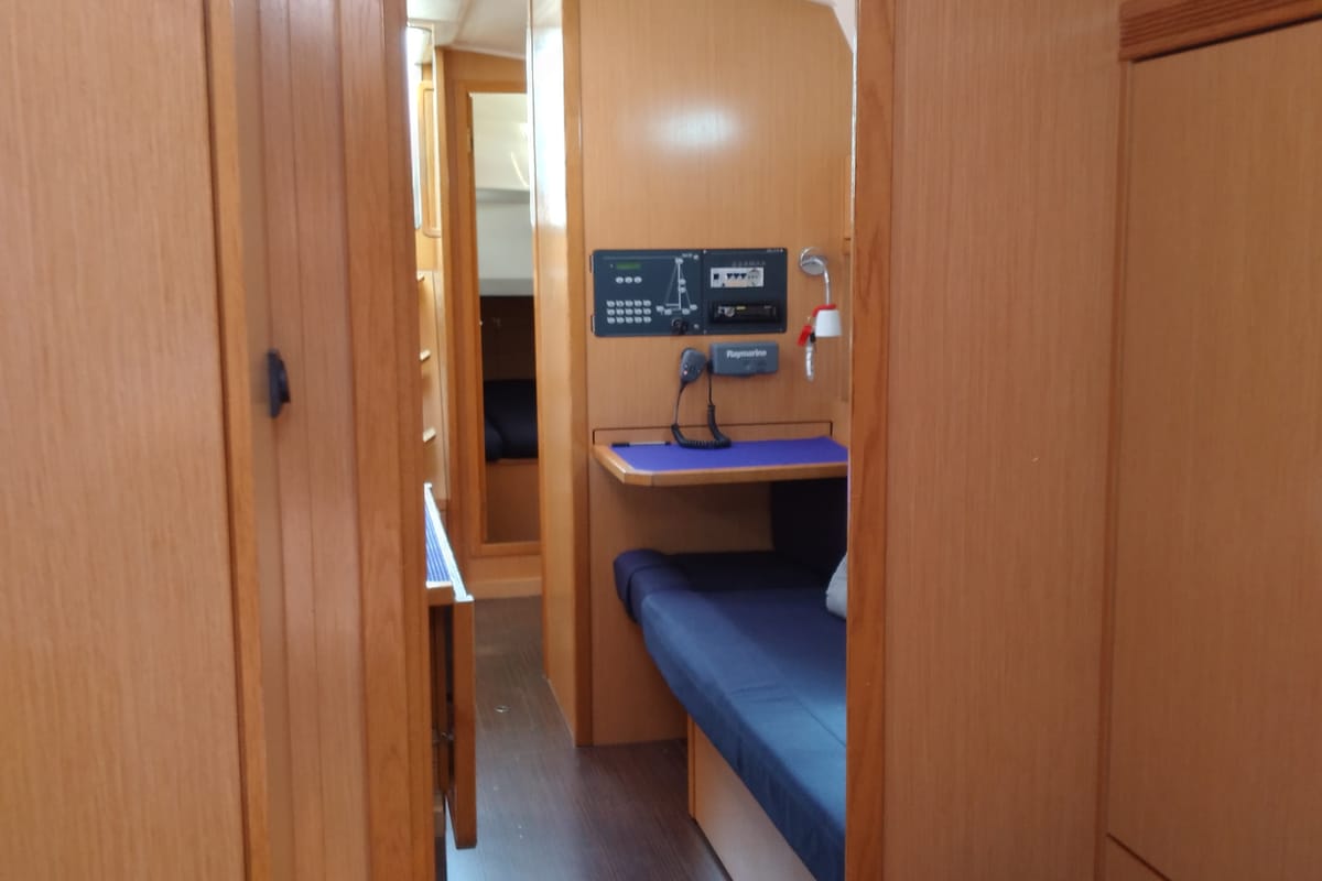 Cabin on Irene, a Bavaria 36 Cruiser sailboat at Municipal Unit of Palairos, Greece