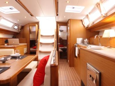 Salon of Istra, a Jeanneau Sun Odyssey 44i sailboat at Pirovac, Croatia