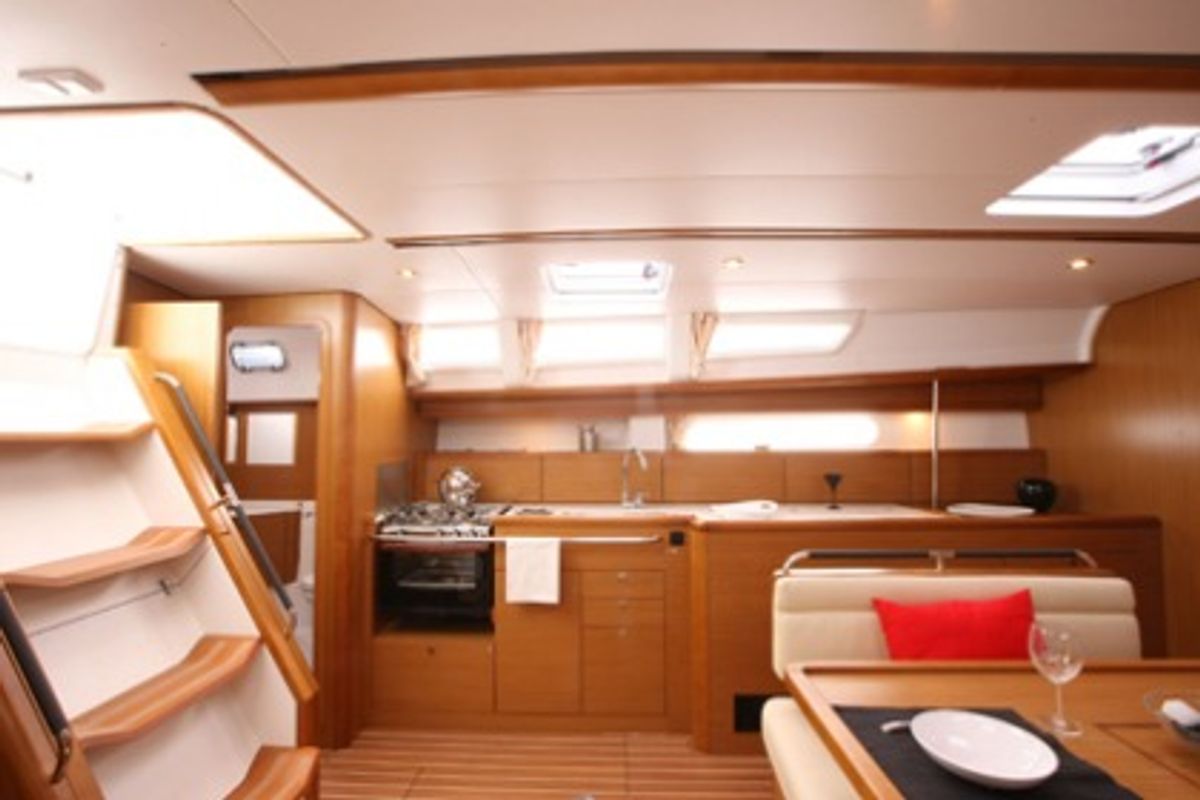 Galley of Istra, a Jeanneau Sun Odyssey 44i sailboat at Pirovac, Croatia