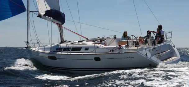 Exterior view of Istra, a Jeanneau Sun Odyssey 44i sailboat at Pirovac, Croatia