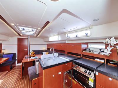 Galley of Natali, a Hanse Yachts Hanse 415 sailboat at Grad Biograd na Moru, Croatia