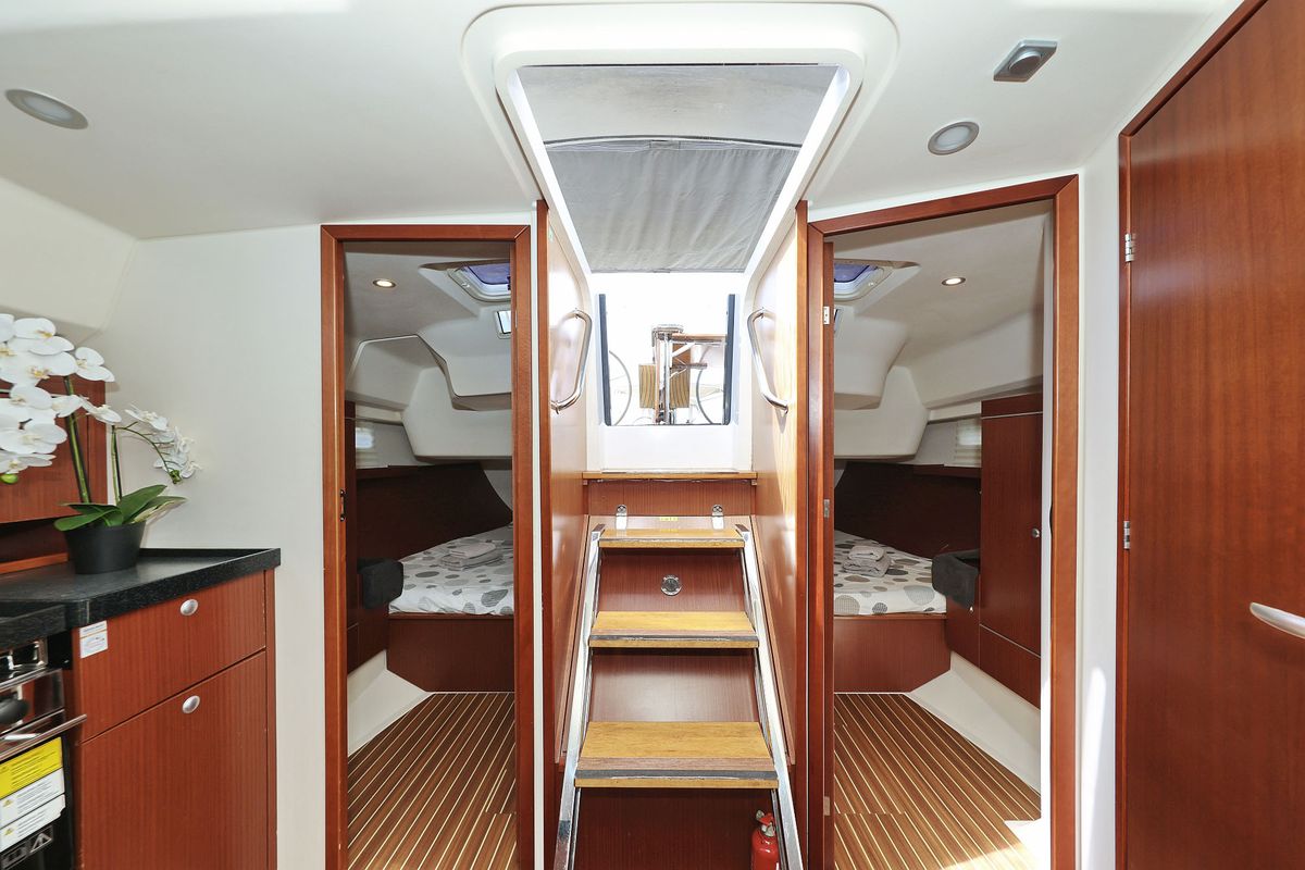 Cabin on Natali, a Hanse Yachts Hanse 415 sailboat at Grad Biograd na Moru, Croatia