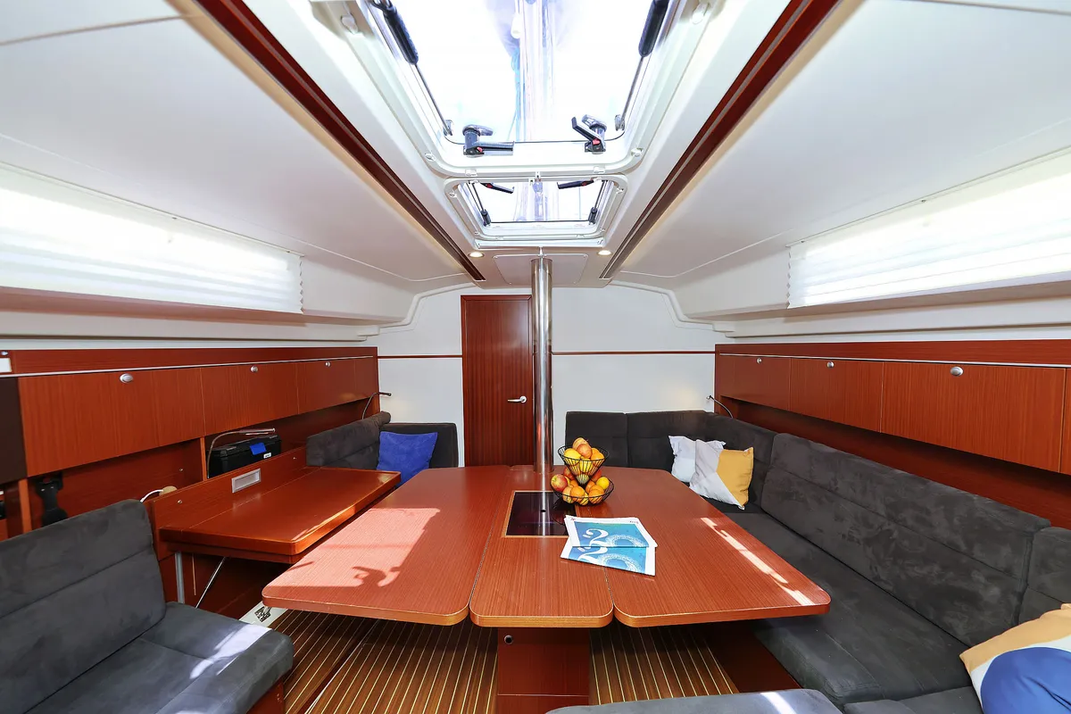 Salon of Natali, a Hanse Yachts Hanse 415 sailboat at Grad Biograd na Moru, Croatia