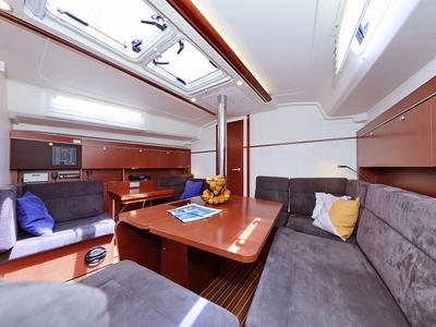 Salon of Natali, a Hanse Yachts Hanse 415 sailboat at Grad Biograd na Moru, Croatia