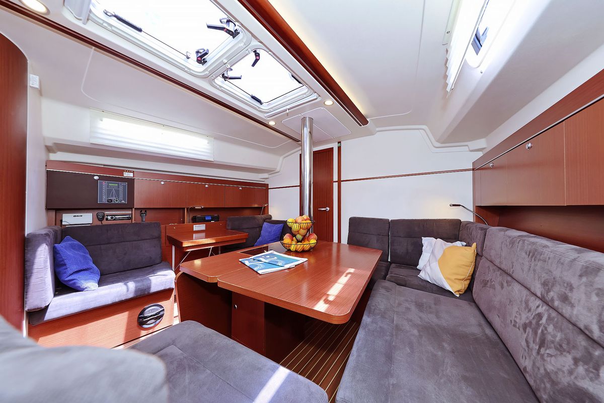 Salon of Natali, a Hanse Yachts Hanse 415 sailboat at Grad Biograd na Moru, Croatia