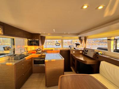Galley of Salty Love, a Lagoon 450 Sport catamaran at Municipal Unit of Lefkada, Greece