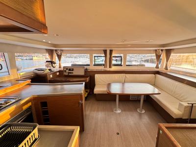 Salon of Salty Love, a Lagoon 450 Sport catamaran at Municipal Unit of Lefkada, Greece