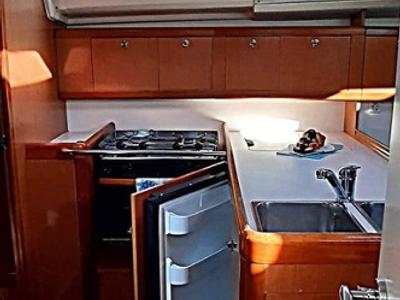 Galley of Maria, a Beneteau Oceanis 37 sailboat at Municipal Unit of Palairos, Greece