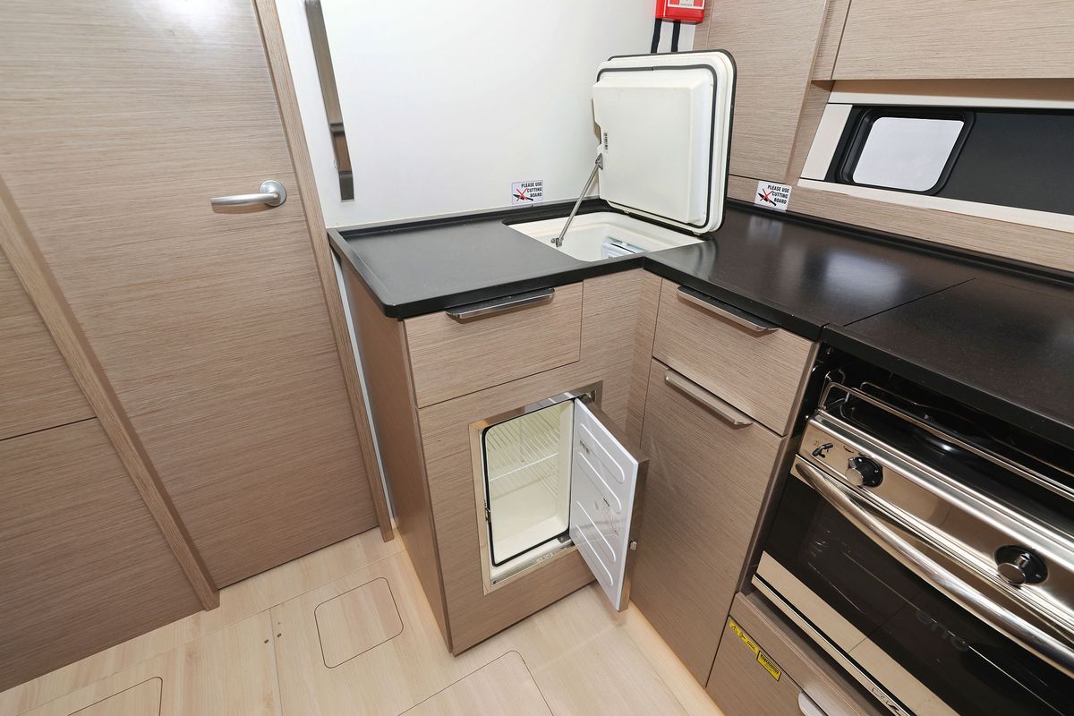 Galley of Infinity, a Hanse Yachts Hanse 460 sailboat at Općina Sukošan, Croatia