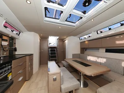 Salon of Infinity, a Hanse Yachts Hanse 460 sailboat at Općina Sukošan, Croatia