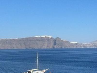 Deck of Kymatia, a Custom Made Trehandiri sailboat at Thira Municipal Unit, Greece