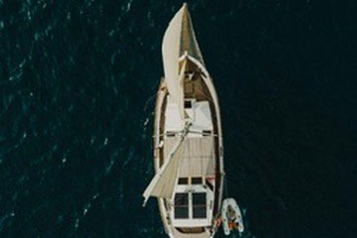 Exterior view of Kymatia, a Custom Made Trehandiri sailboat at Thira Municipal Unit, Greece