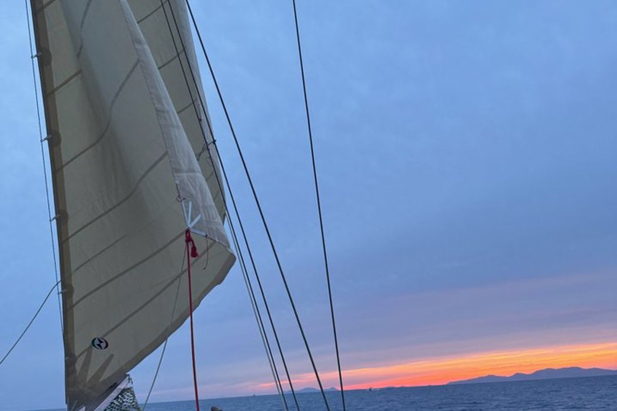 Cabin on Kymatia, a Custom Made Trehandiri sailboat at Thira Municipal Unit, Greece
