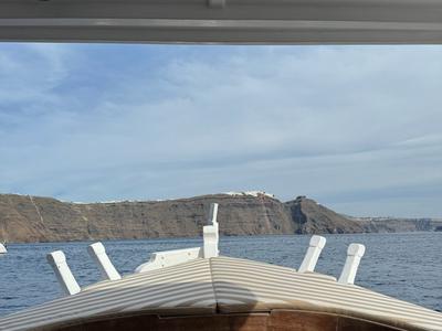 Salon of Kymatia, a Custom Made Trehandiri sailboat at Thira Municipal Unit, Greece