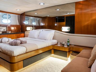 Cabin on Shiva, a Cantieri di Pisa Akhir 27 yacht at Ornos, Greece