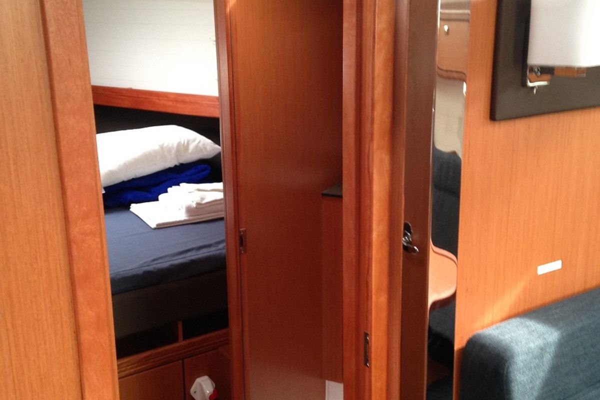 Cabin on Alisahni, a Bavaria Cruiser 41 sailboat at Kos, Greece