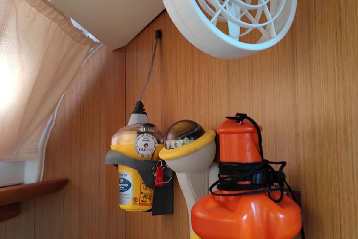 Cabin on Miss Elli, a Jeanneau Sun Odyssey 44i sailboat at Kontokali, Greece