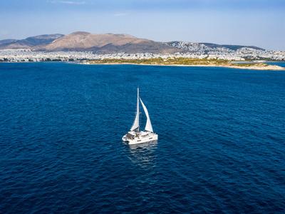 il Vento, a Lagoon 40 catamaran at Kontokali, Greece
