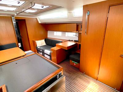 Salon of Hangover, a Bavaria C50 Holiday sailboat at Grad Kaštela, Croatia
