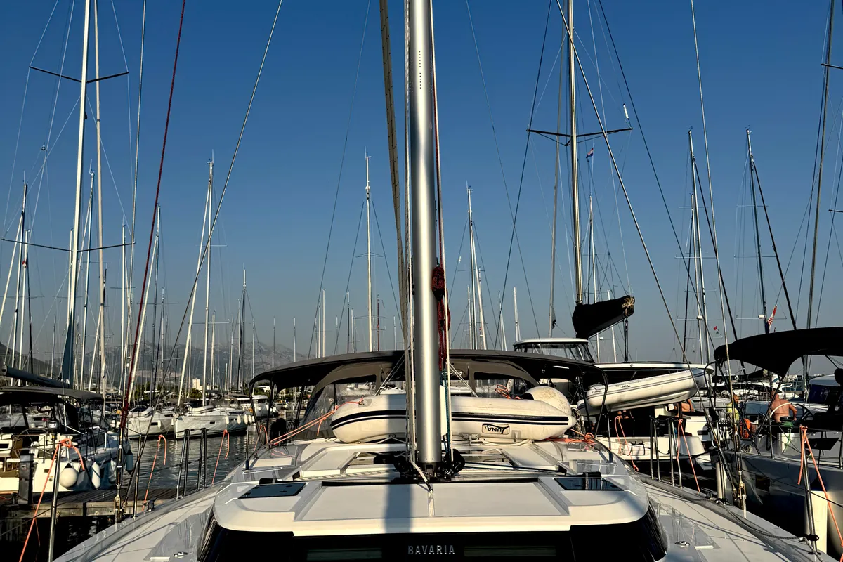 Hangover, a Bavaria C50 Holiday sailboat at Grad Kaštela, Croatia