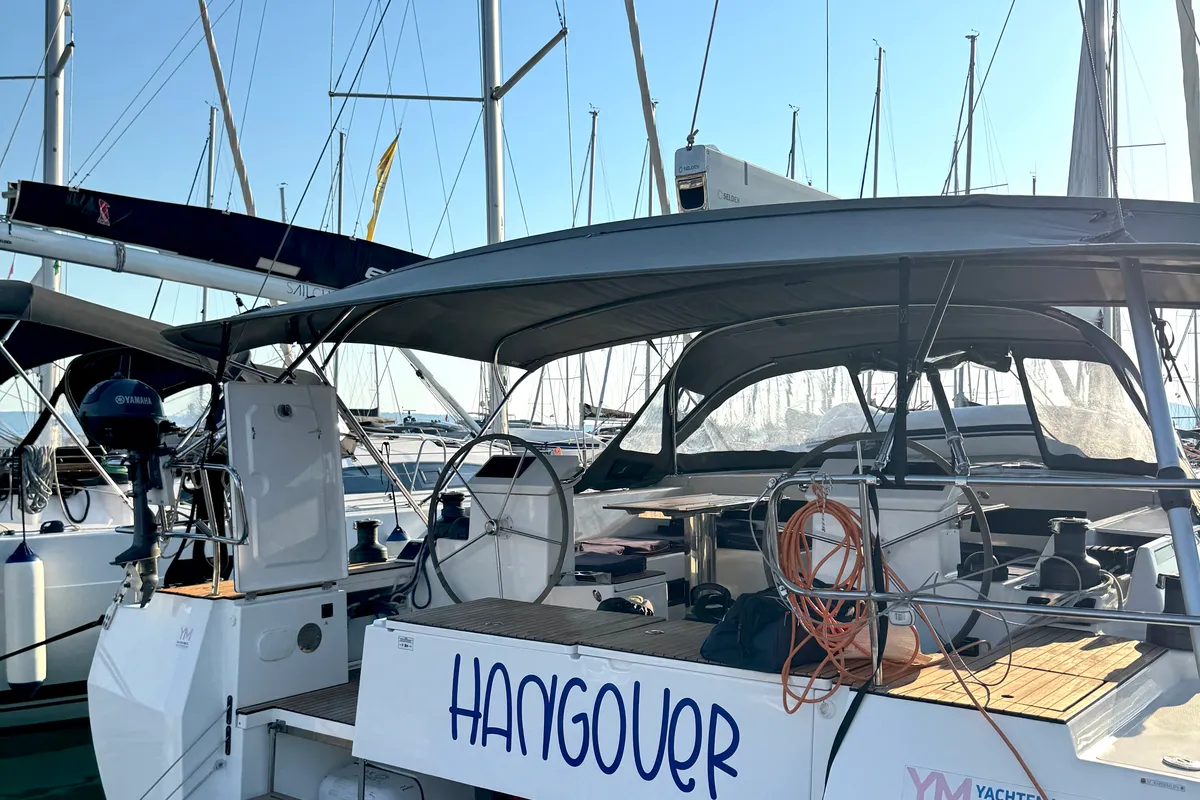 Hangover, a Bavaria C50 Holiday sailboat at Grad Kaštela, Croatia