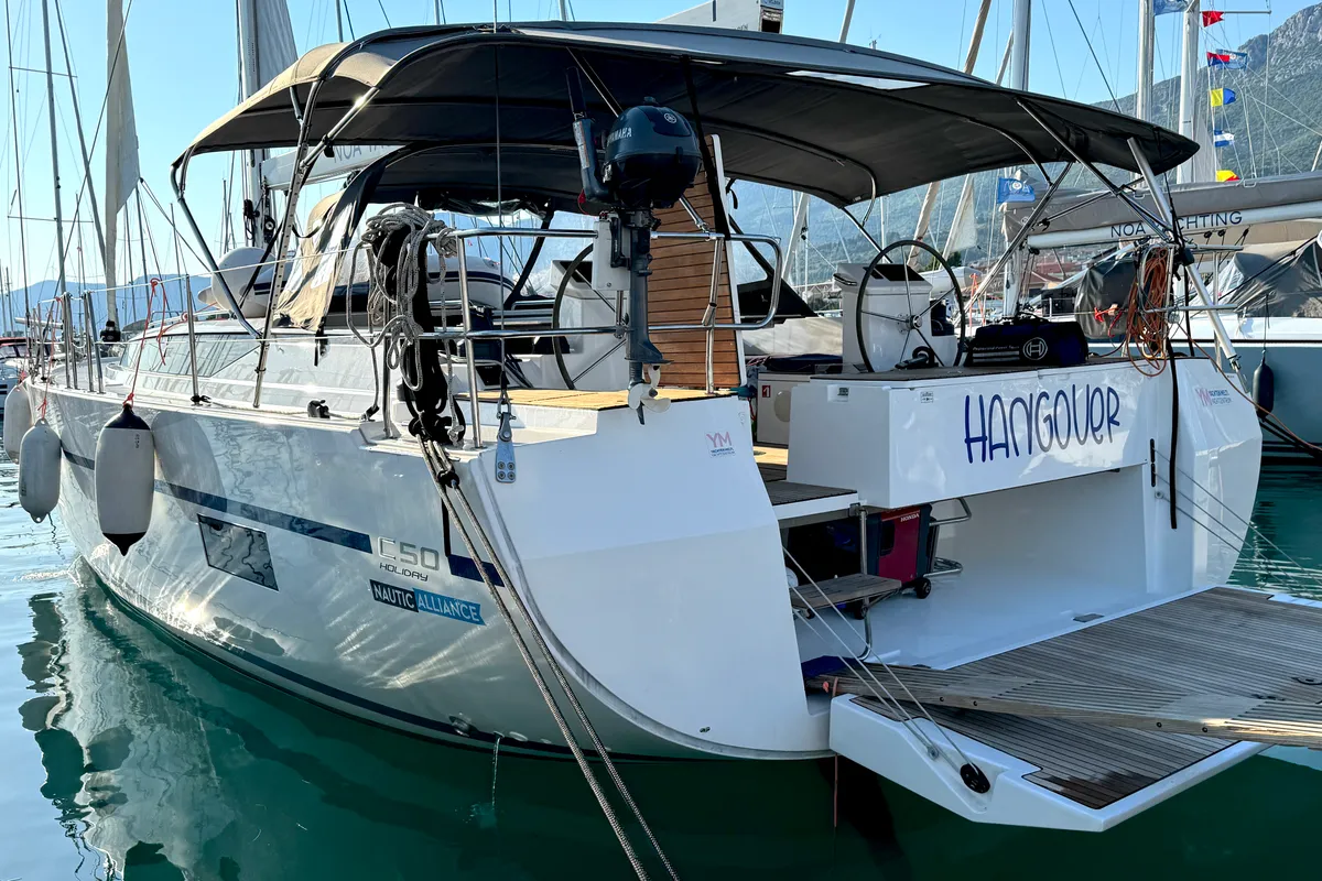 Hangover, a Bavaria C50 Holiday sailboat at Grad Kaštela, Croatia