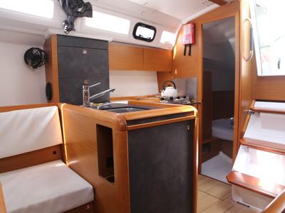 Galley of Ferousa, a Jeanneau Sun Odyssey 349 sailboat at Volos Municipality, Greece