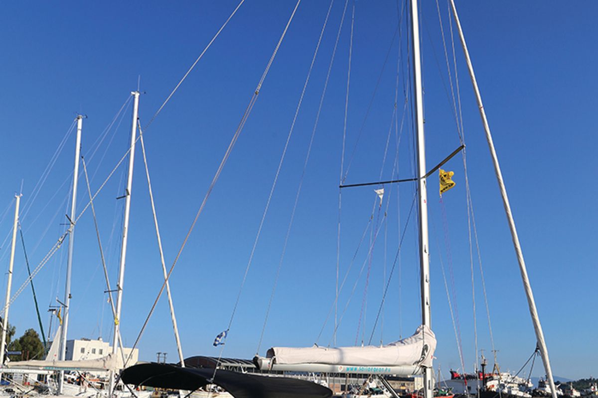 Galene, a Beneteau Oceanis 37 sailboat at Loutraki, Greece
