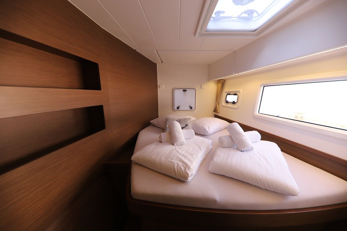 Cabin on Da Vinci, a Lagoon 42 catamaran at Zadar, Croatia