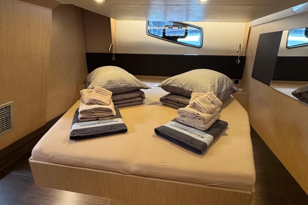 Cabin on Ivana, a Bavaria SR41 yacht at Grad Trogir, Croatia