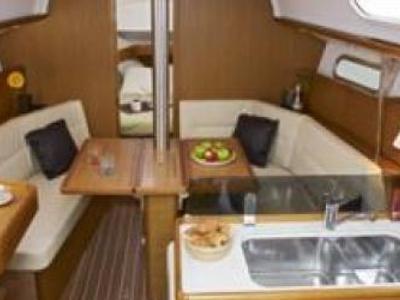Salon of Charoula, a Jeanneau Sun Odyssey 32i sailboat at Municipal Unit of Lefkada, Greece