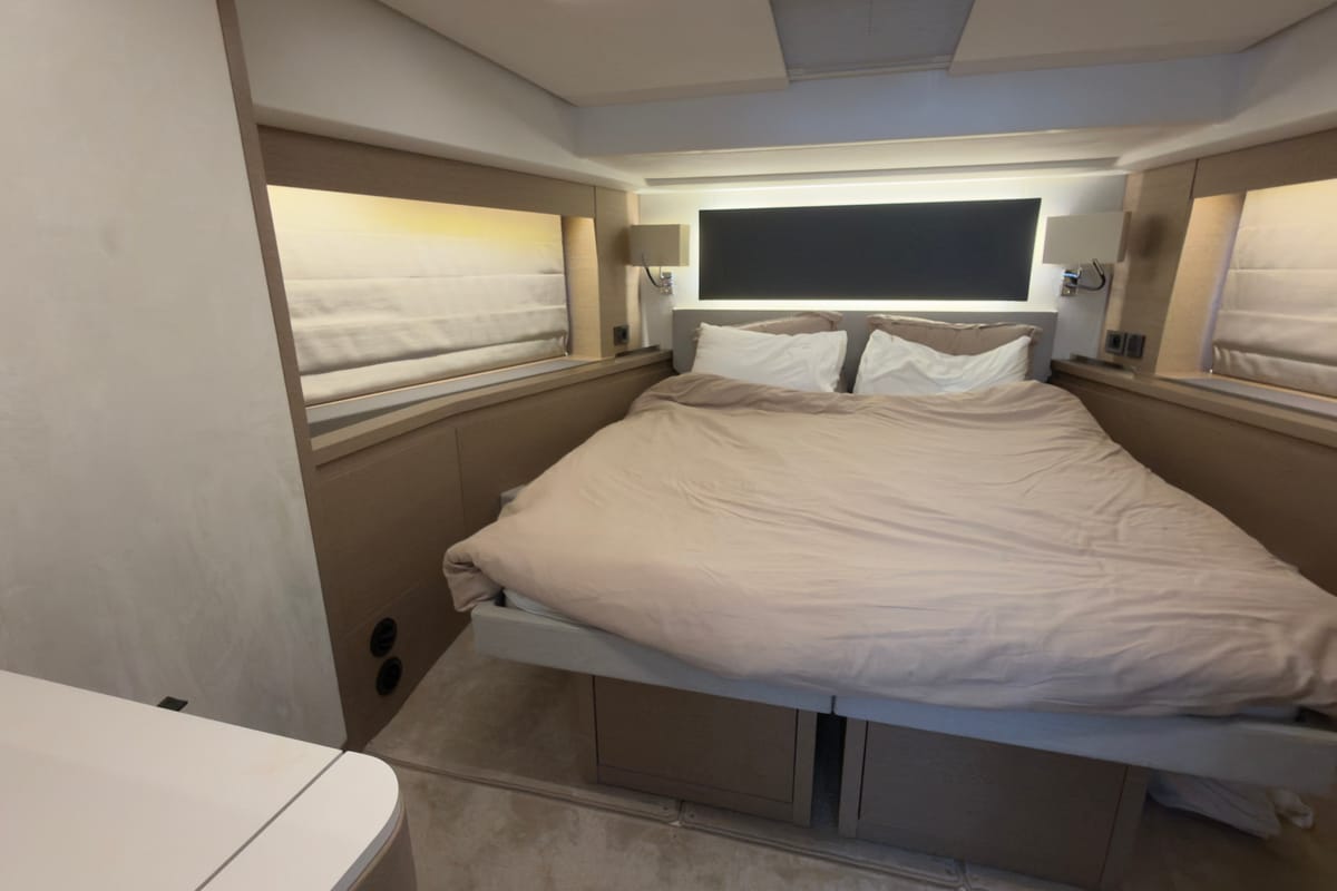 Cabin on Dzianiny.Club 2, a Jeanneau Prestige 590 Flybridge yacht at Općina Sukošan, Croatia