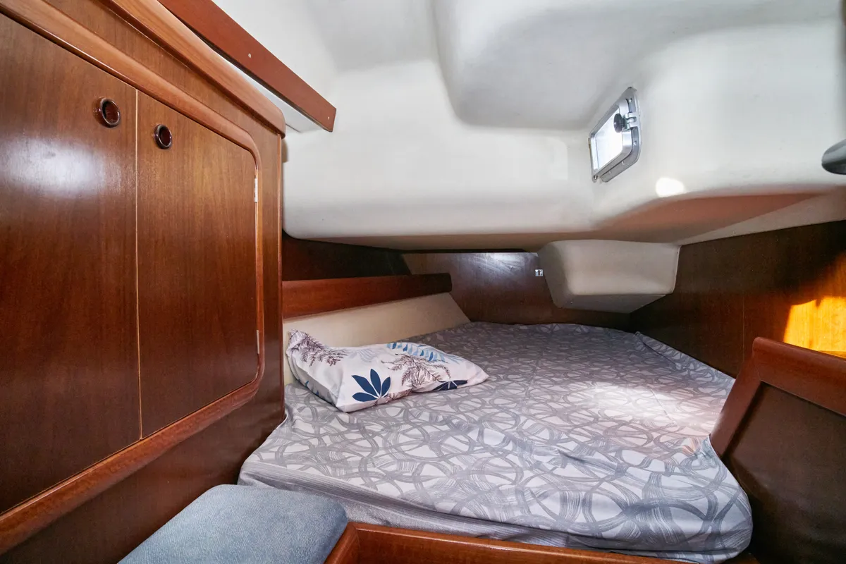 Cabin on Blu Bite, a Grand Soleil 43 sailboat at Punta Ala, Italy