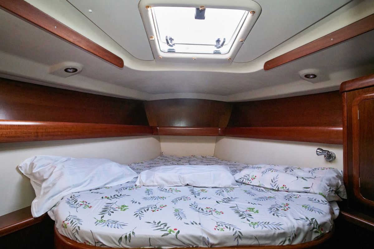 Cabin on Blu Bite, a Grand Soleil 43 sailboat at Punta Ala, Italy