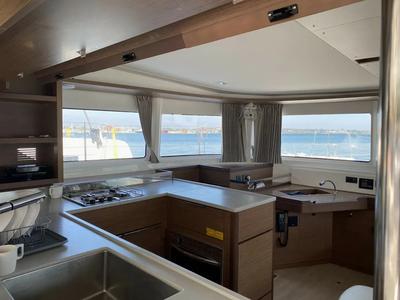 Galley of Sundowner, a Lagoon 46 catamaran at Preveza, Greece