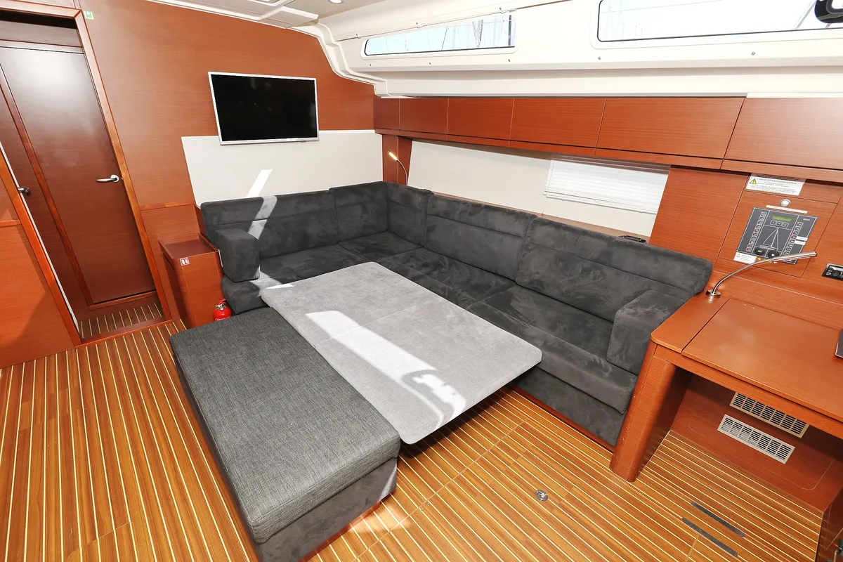 Salon of Supernatural, a Hanse Yachts Hanse 508 sailboat at Grad Biograd na Moru, Croatia