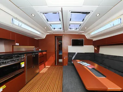 Salon of Supernatural, a Hanse Yachts Hanse 508 sailboat at Grad Biograd na Moru, Croatia