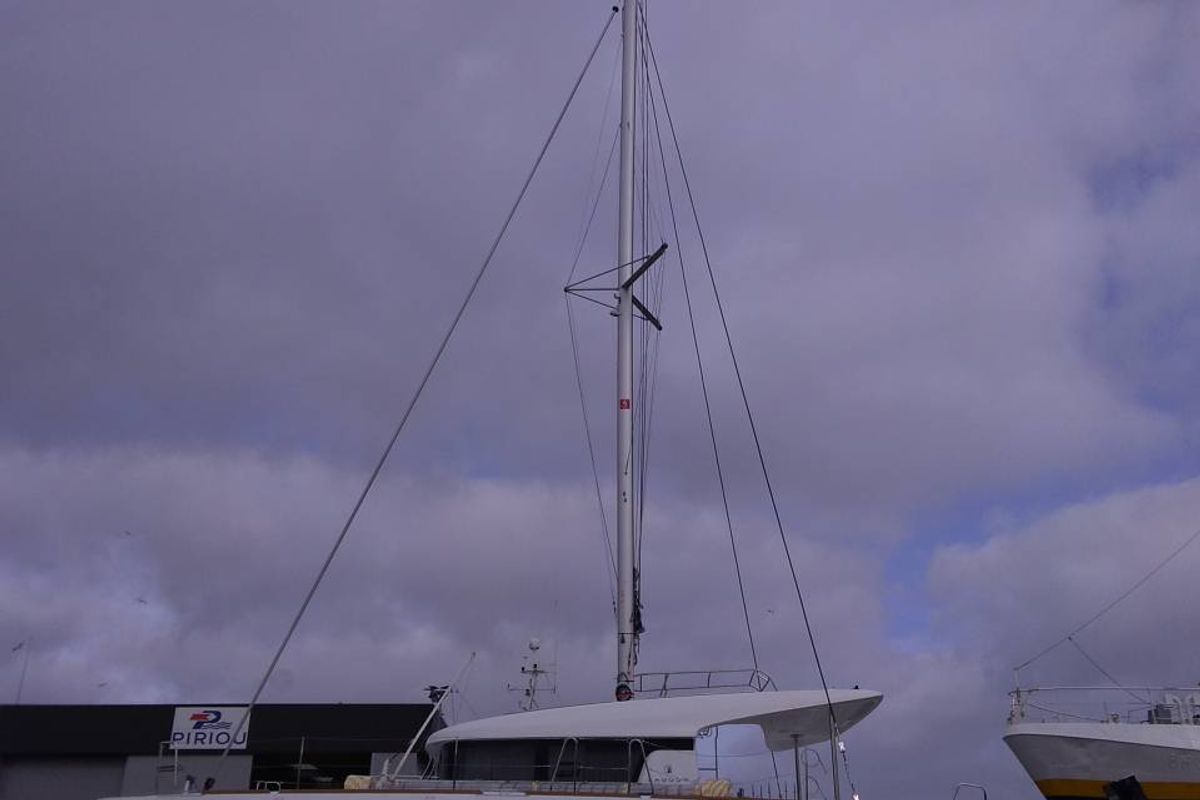 Pina Colada, a Lagoon 40 catamaran at Eden Island Marina, Seychelles