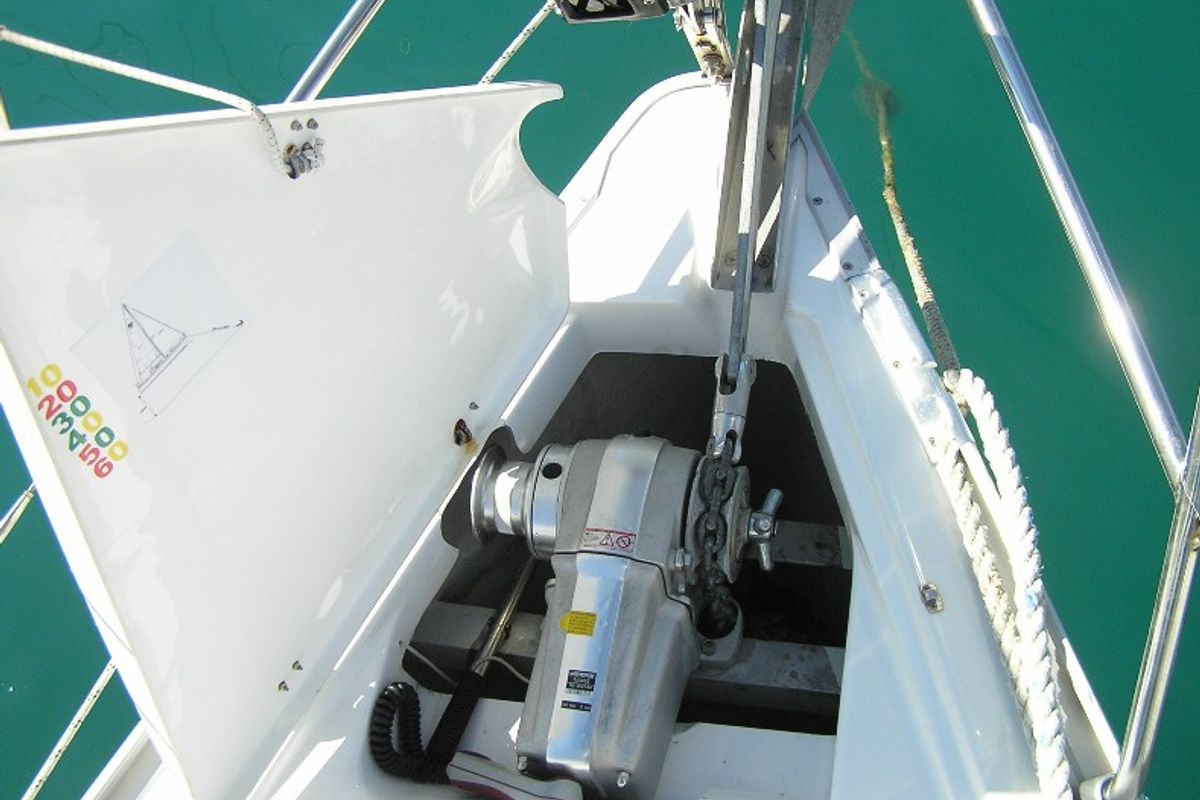 Salon of Emanuel, a Bavaria 36 sailboat at Grad Trogir, Croatia